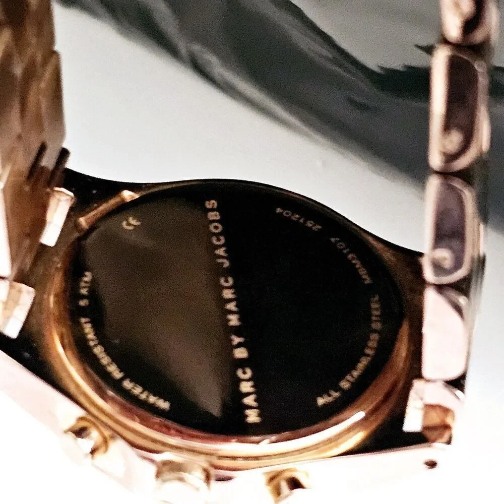 Marc by Marc Jacobs Women's Rose Gold Stainless Steel Chronograph Watch MBM3107
